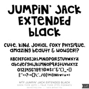 MTF Jumpin' Jack EXT Black Font Open Type + True Type - Miss Tiina Fonts